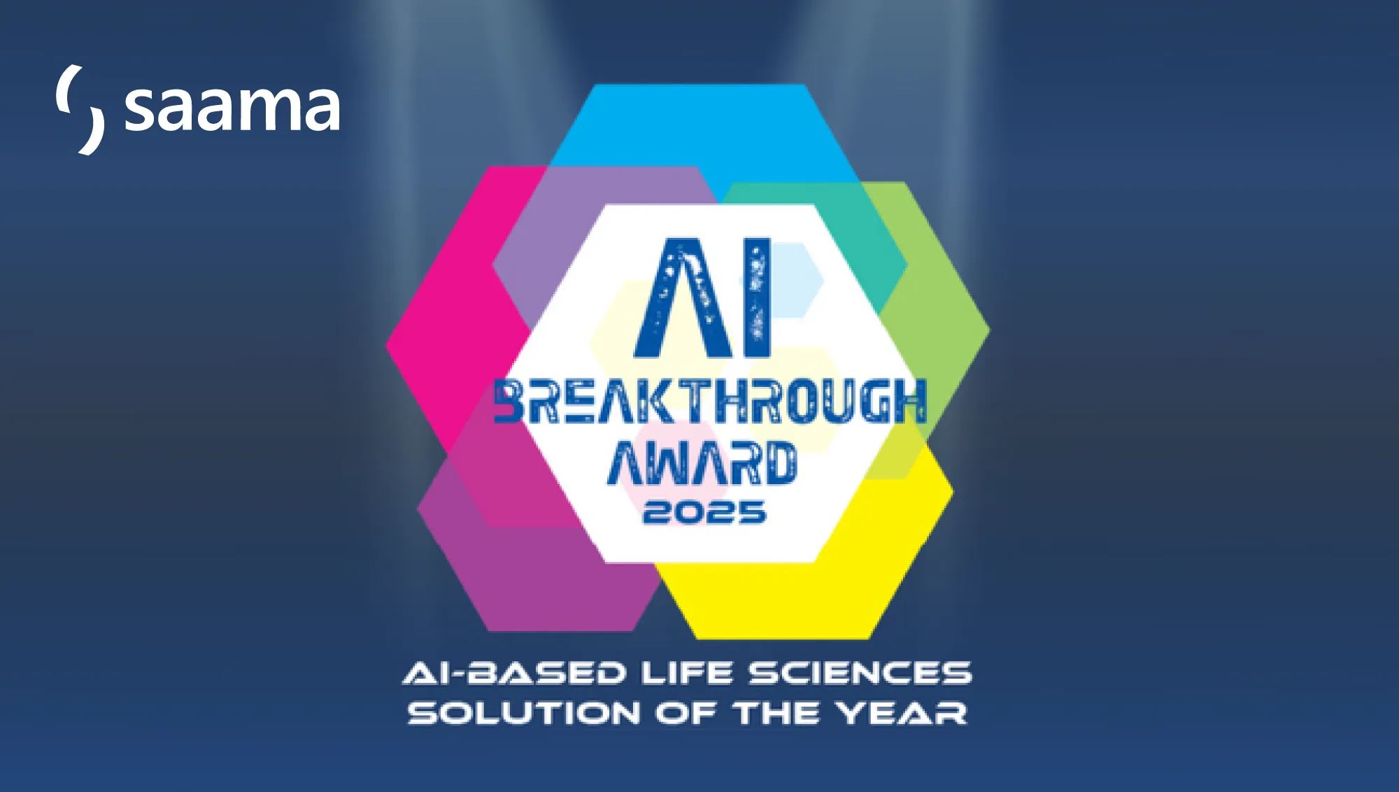 Saama and AI Breakthrough Award 2025 logo